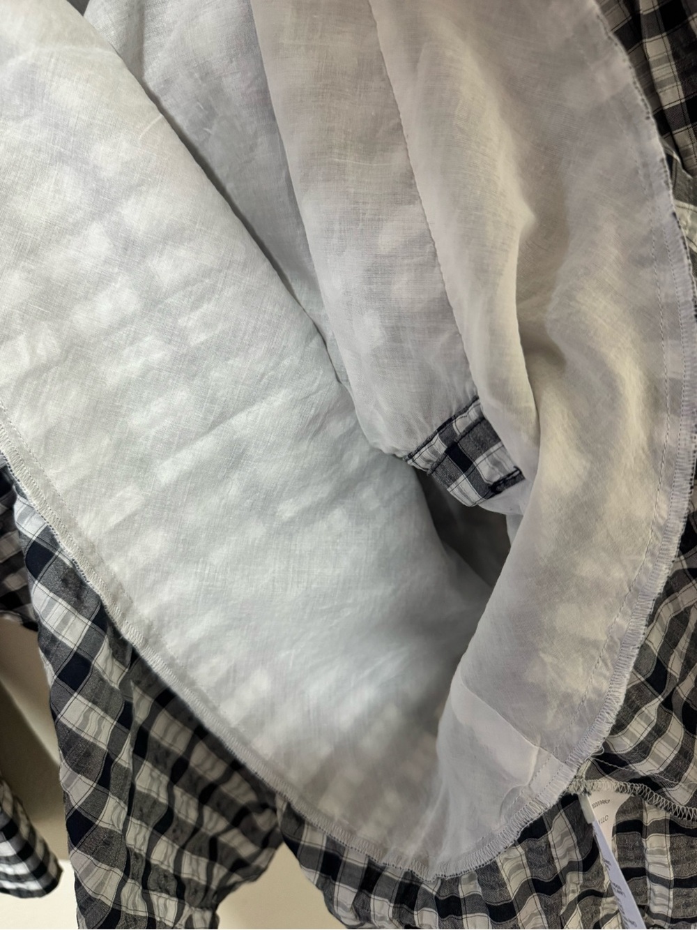 Veronica Beard Black and White Checked Wrap-Style Long Sleeve Dress - Picture 4 of 6
